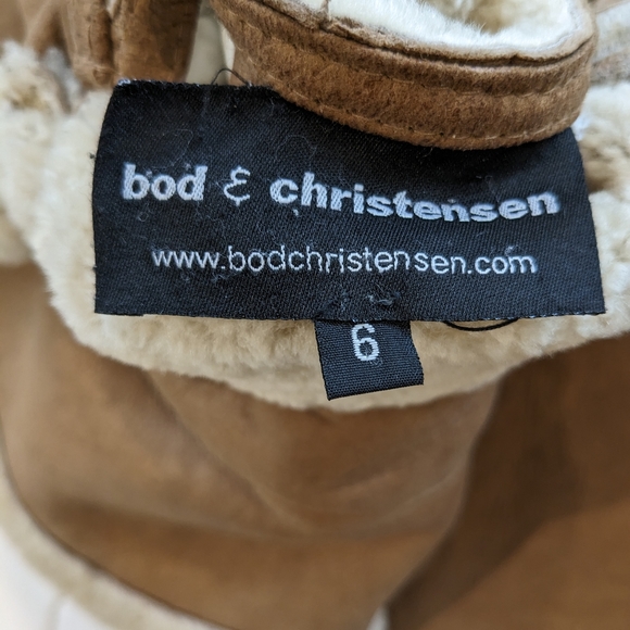 BOD & CHRISTENSEN Leather Sherpa Coat - Picture 5 of 6